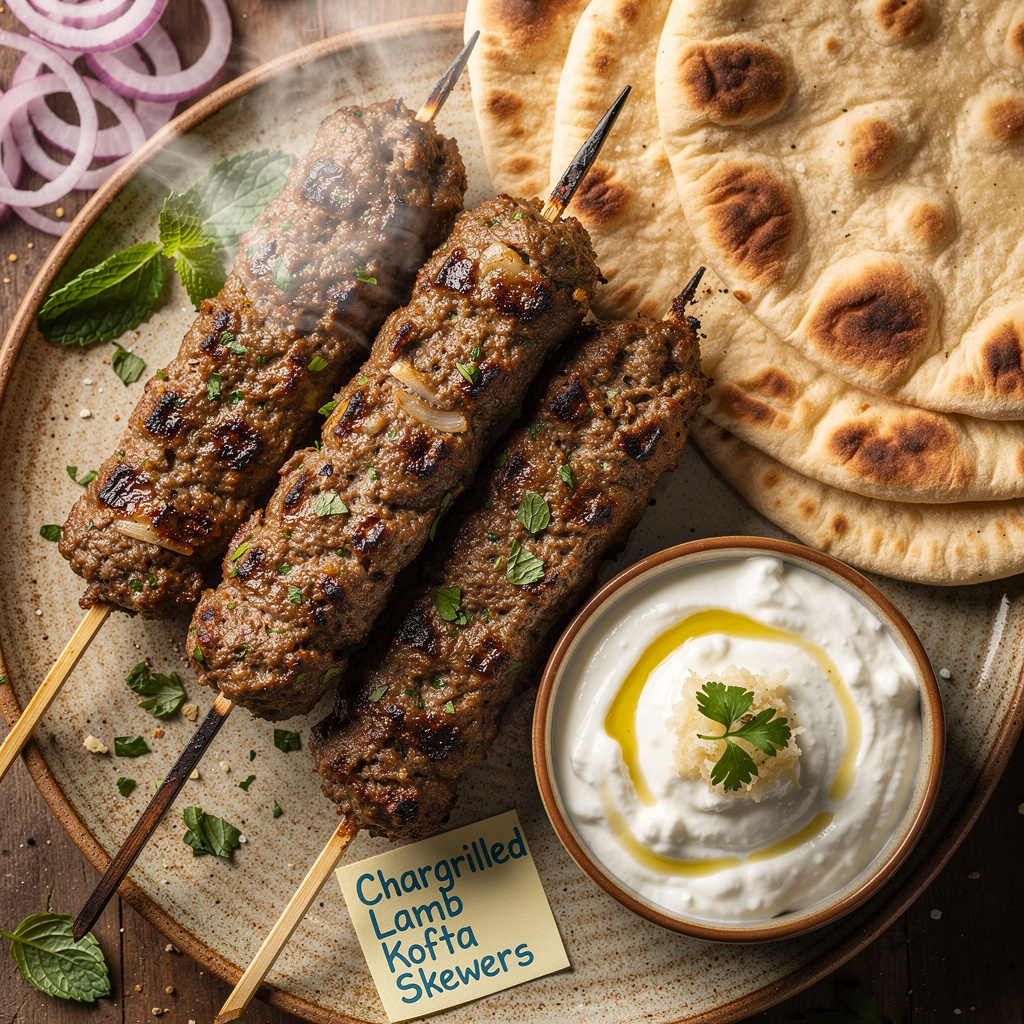 Chargrilled Lamb Kofta Skewers