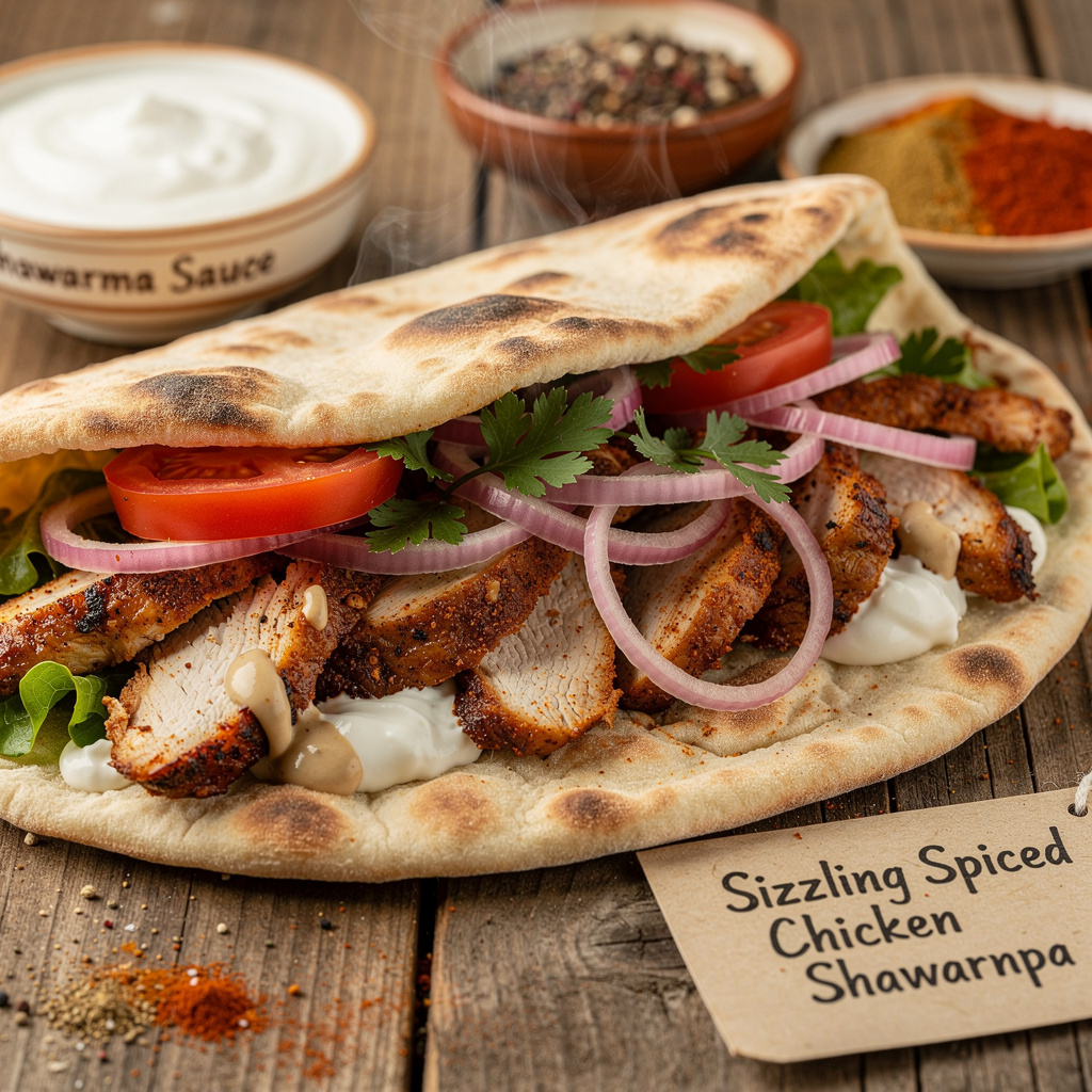 Sizzling Spiced Chicken Shawarma