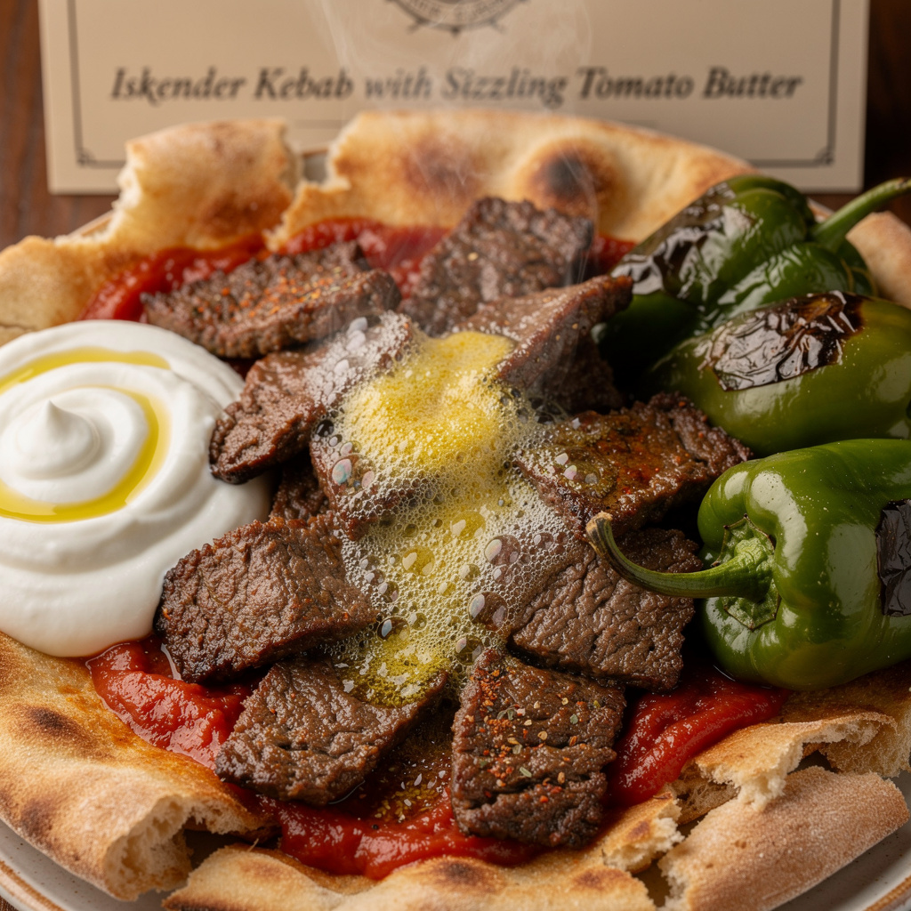 Iskender Kebab with Sizzling Tomato Butter