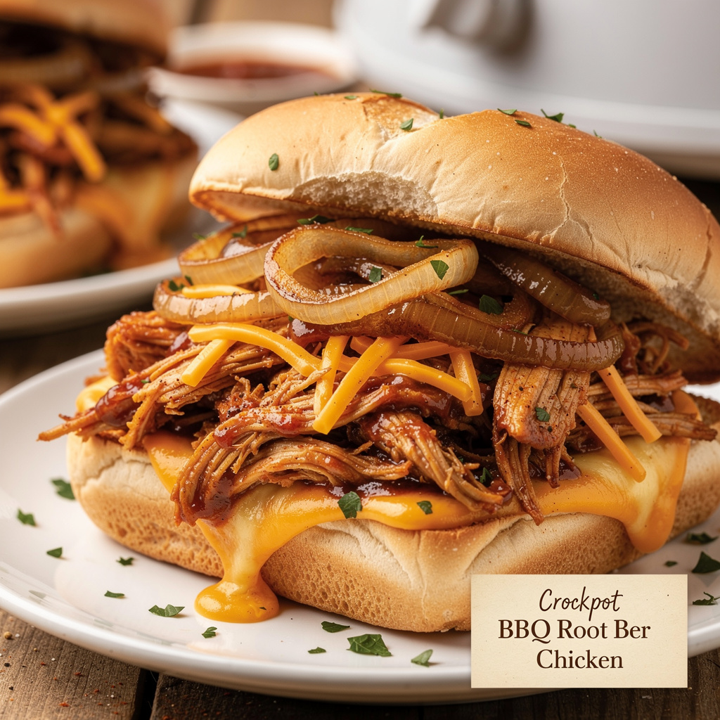 Crockpot BBQ Root Beer Chicken