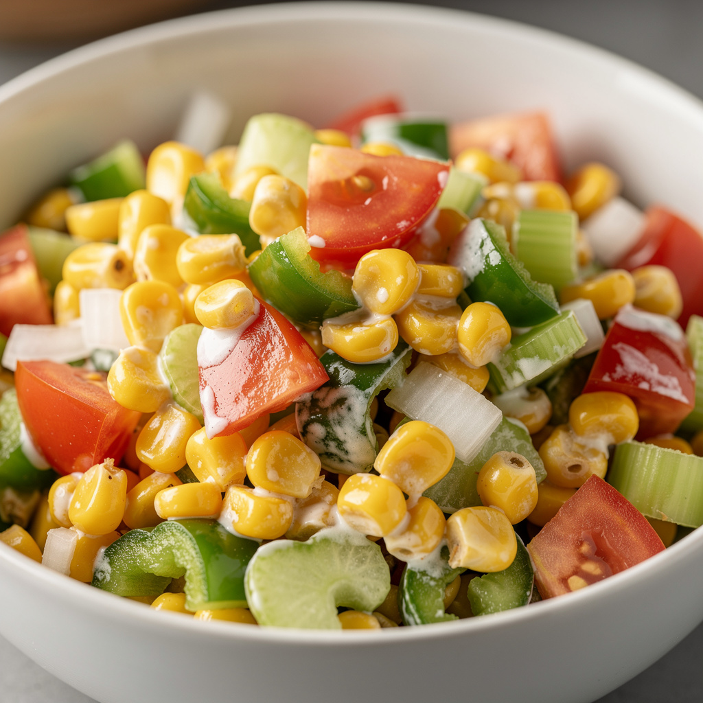 Corn Salad with Fat-free Ranch Dressing