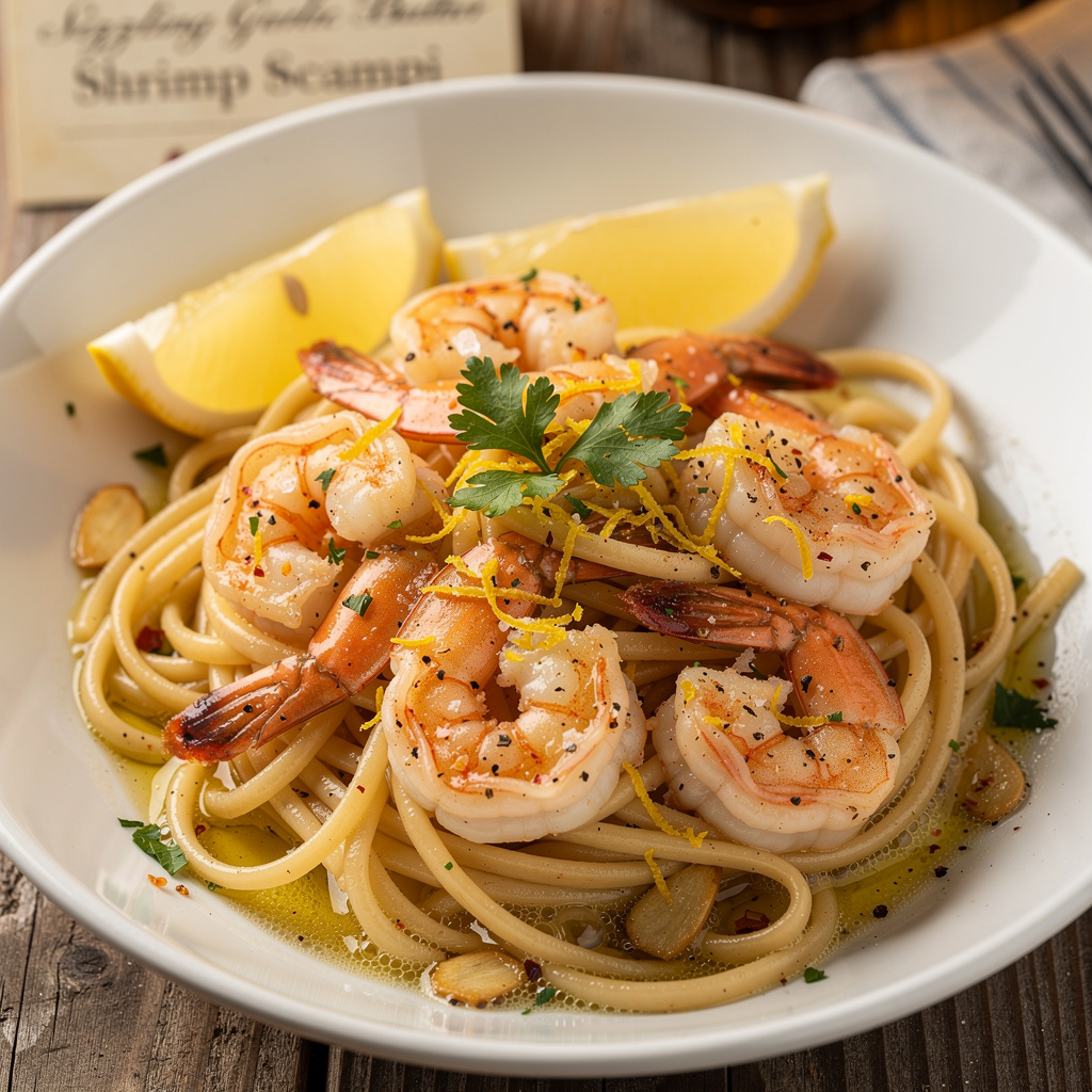 Sizzling Garlic Butter Shrimp Scampi