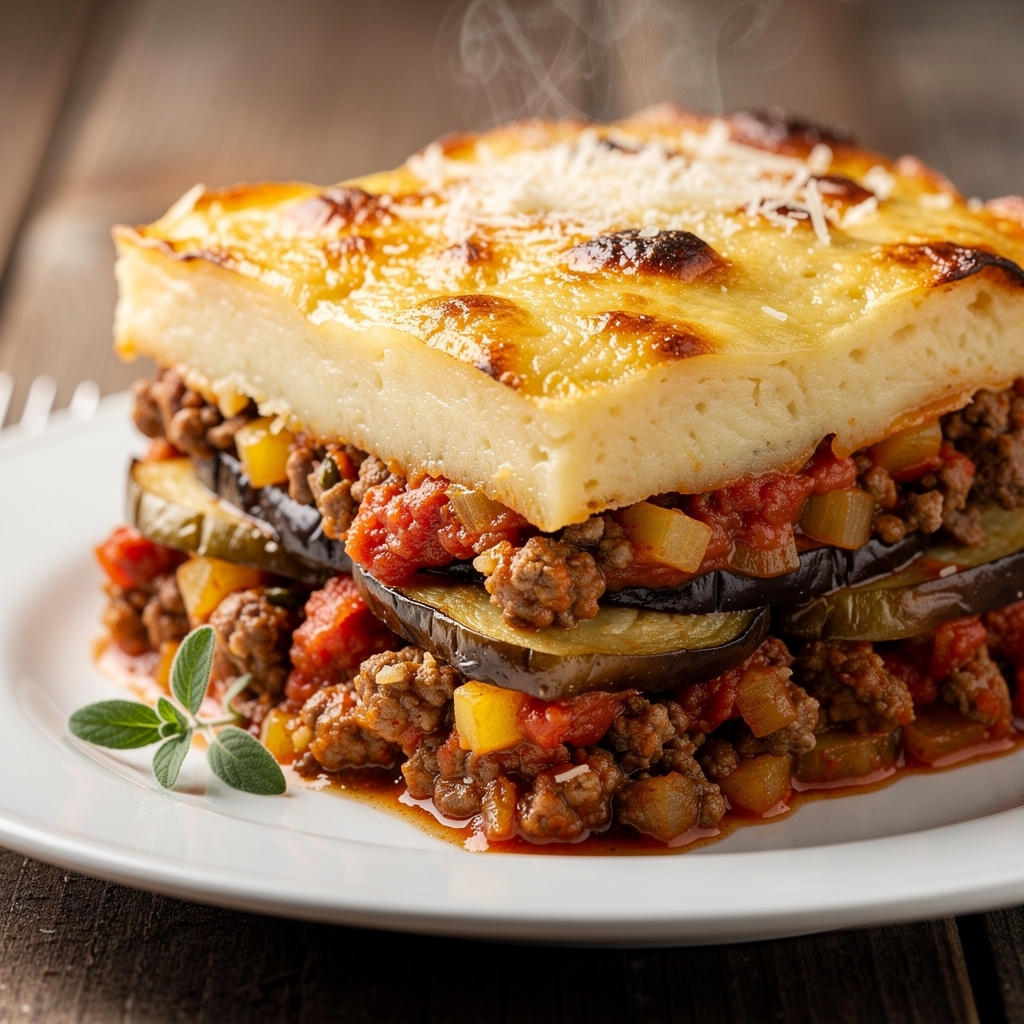 Golden-Crowned Lamb Moussaka
