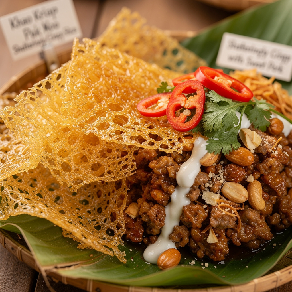 Khao Kriap Pak Moo — Shatteringly Crispy Rice with Sweet Pork