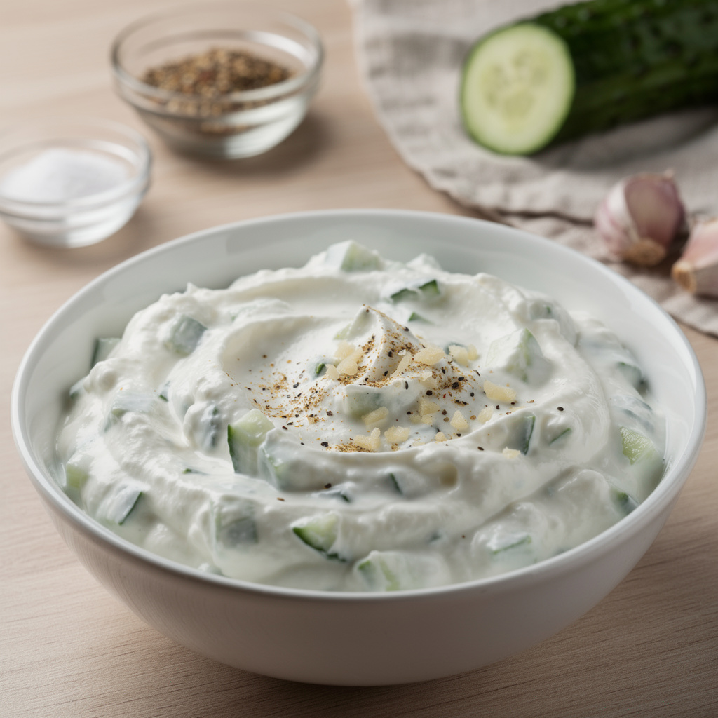 Cucumber Yogurt and Cream Cheese Dip