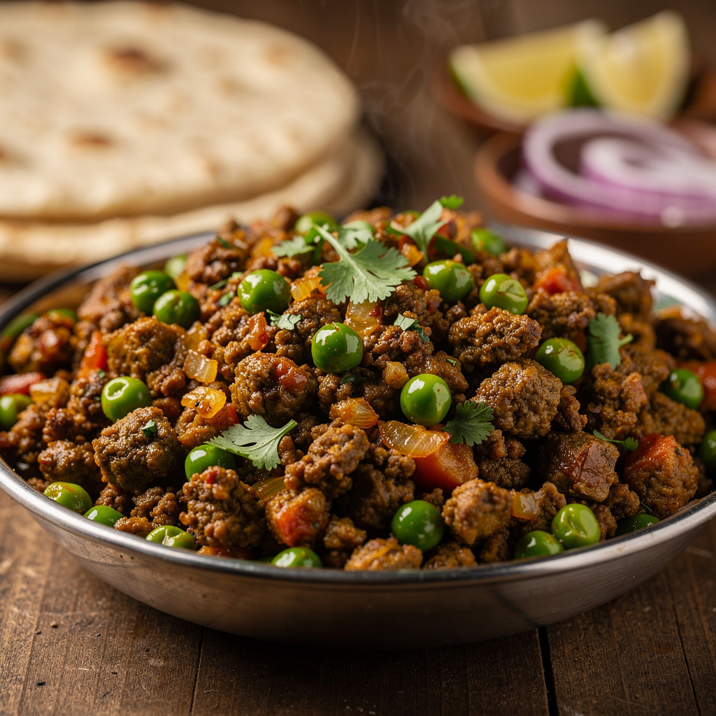 Rustic Spiced Lamb Keema with Sweet Green Peas