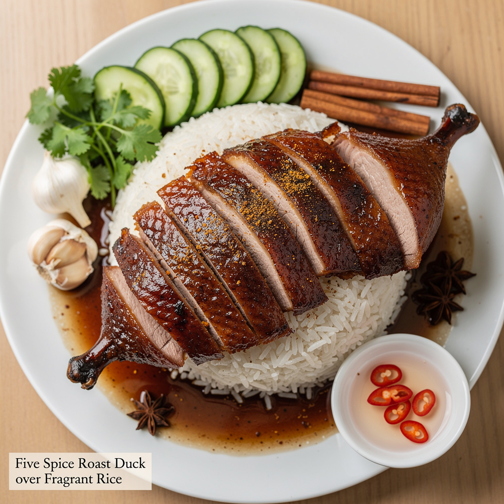 Five-Spice Roast Duck over Fragrant Rice