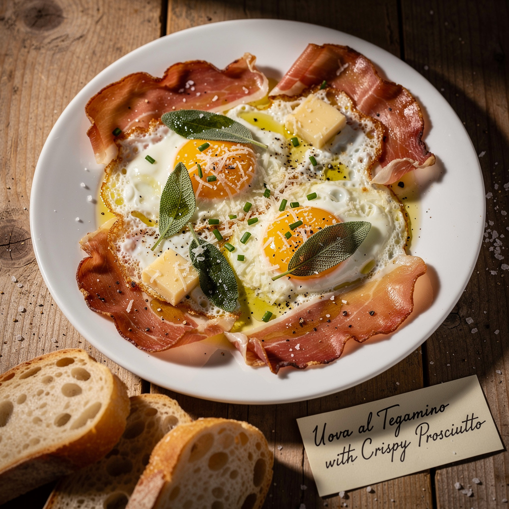 Uova al Tegamino with Crispy Prosciutto