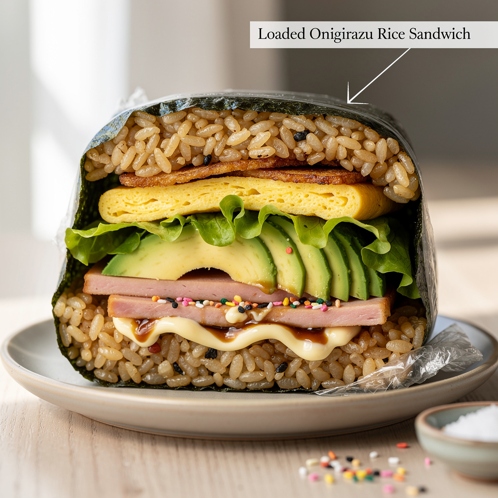 Loaded Onigirazu Rice Sandwich