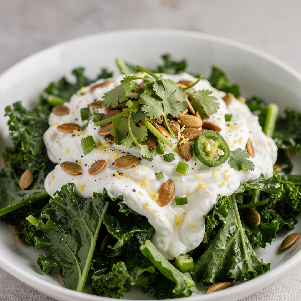 Kale Salad with Yogurt Dressing