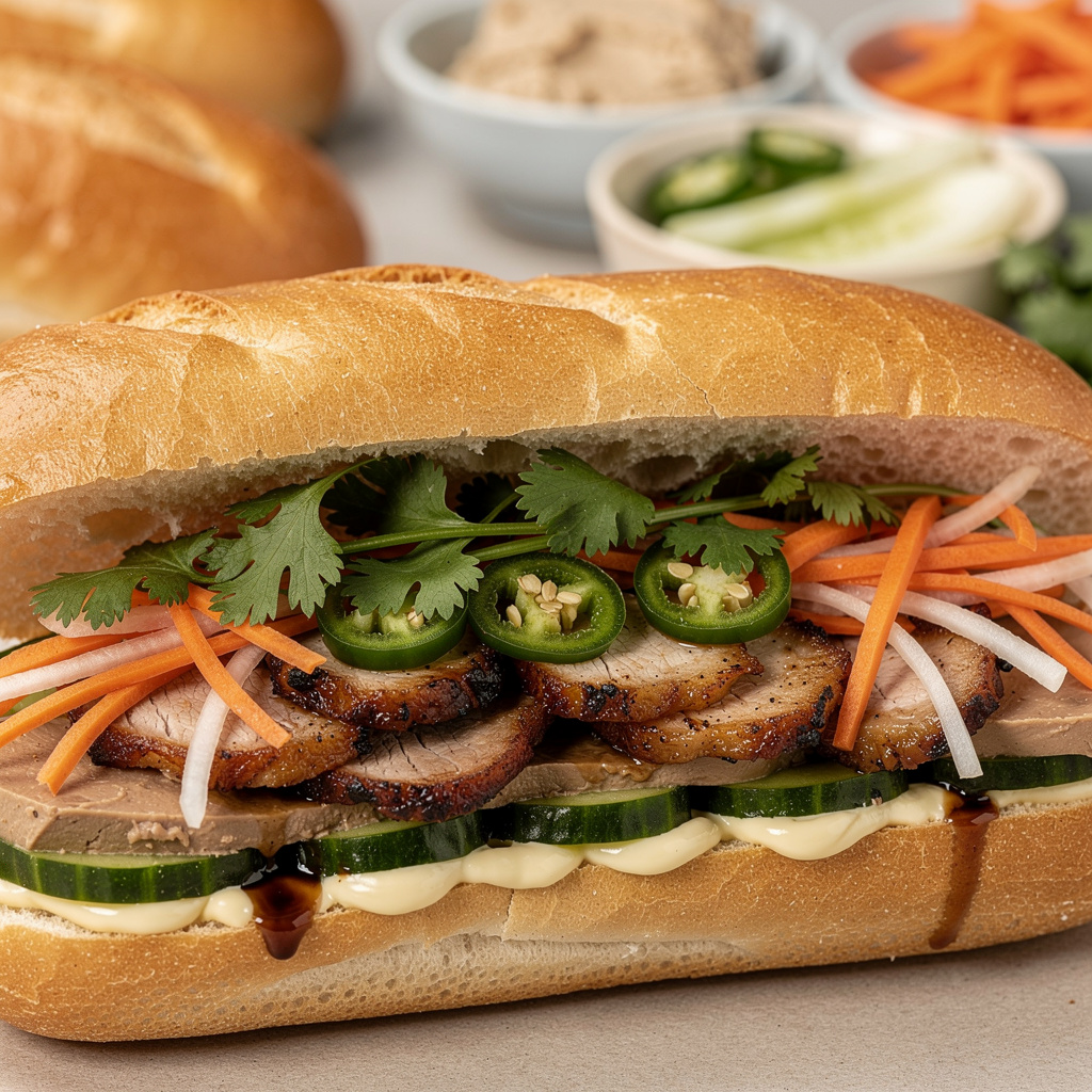 Saigon-Style Banh Mi Thit with Lemongrass Pork
