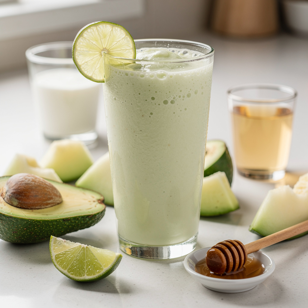 Avocado Melon Breakfast Smoothie