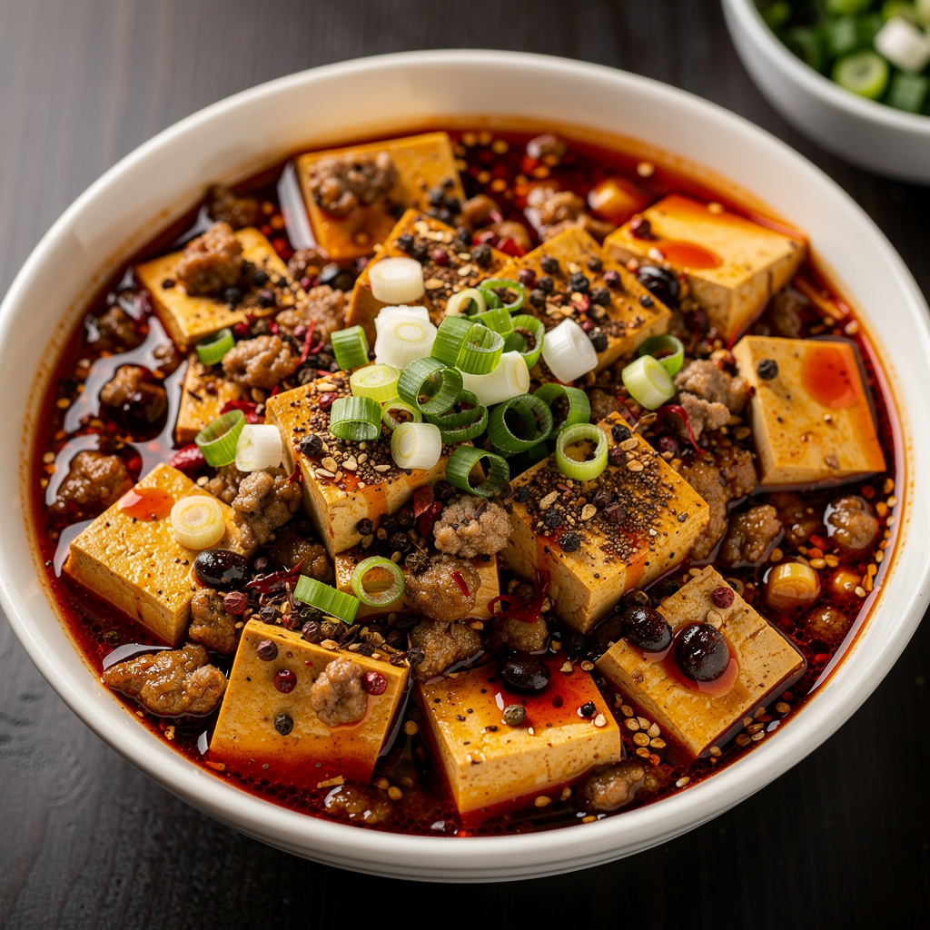 Fiery Mapo Doufu with Crispy Pork