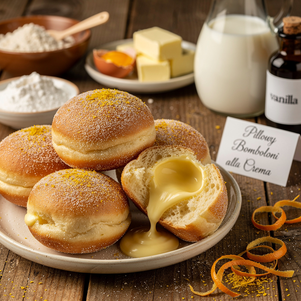 Pillowy Bomboloni alla Crema