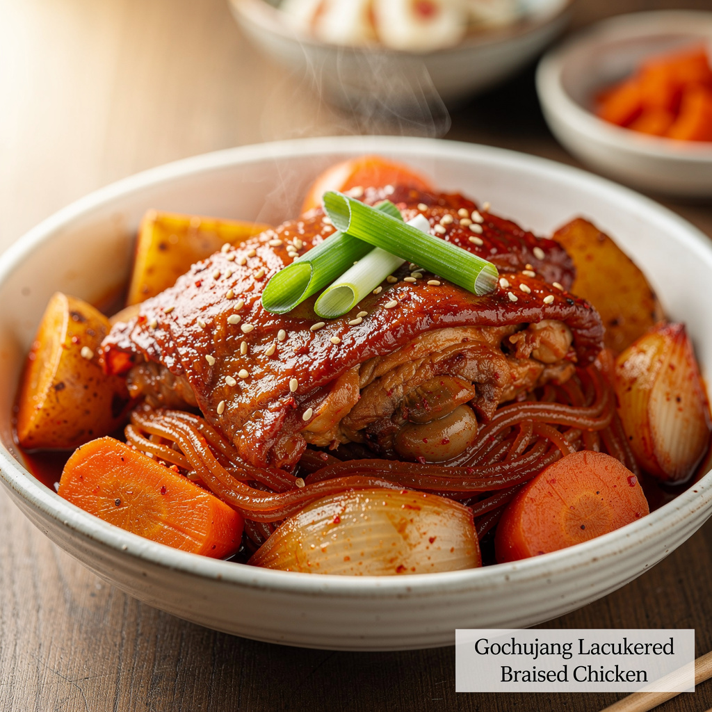 Gochujang-Lacquered Braised Chicken