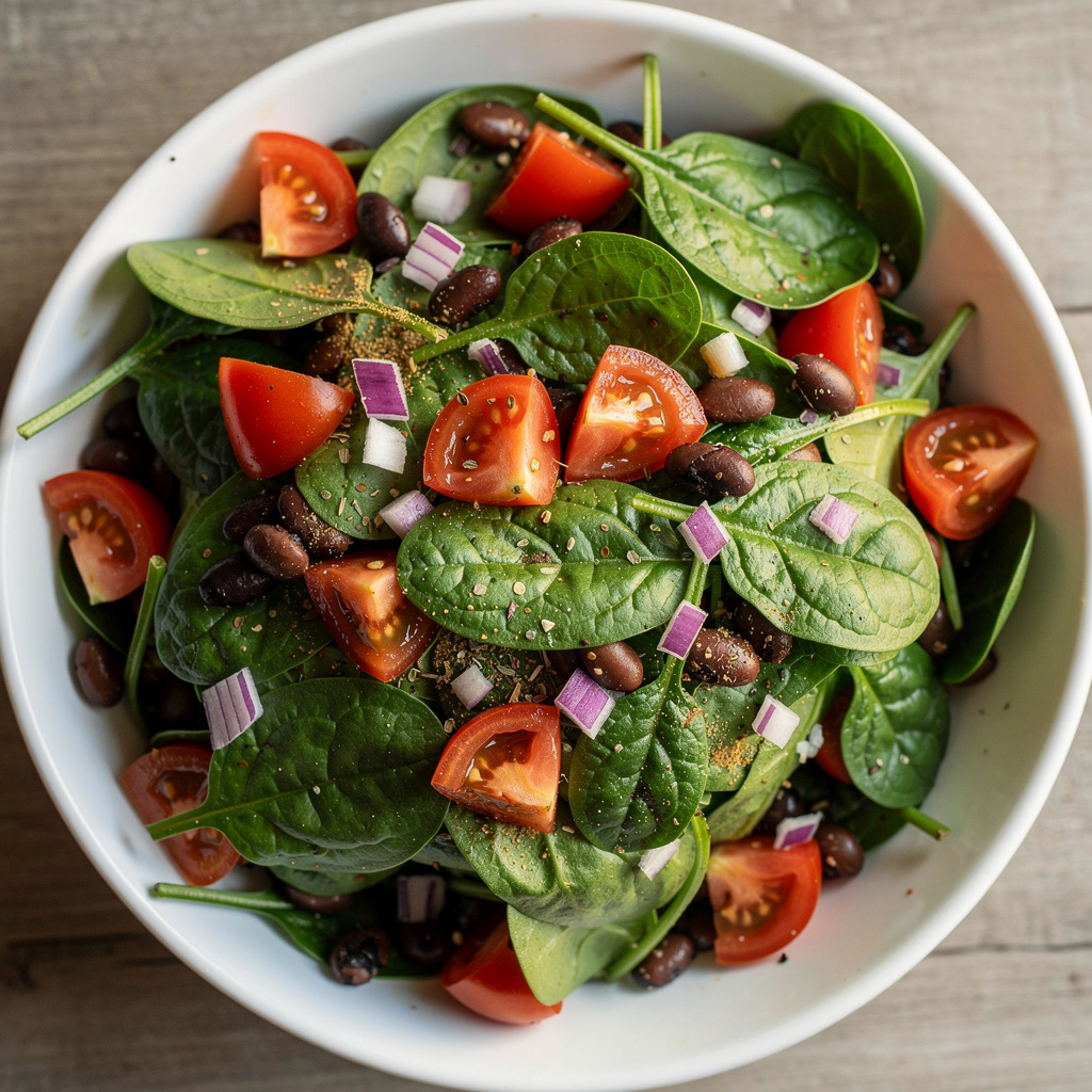 Spinach Black Bean Salad
