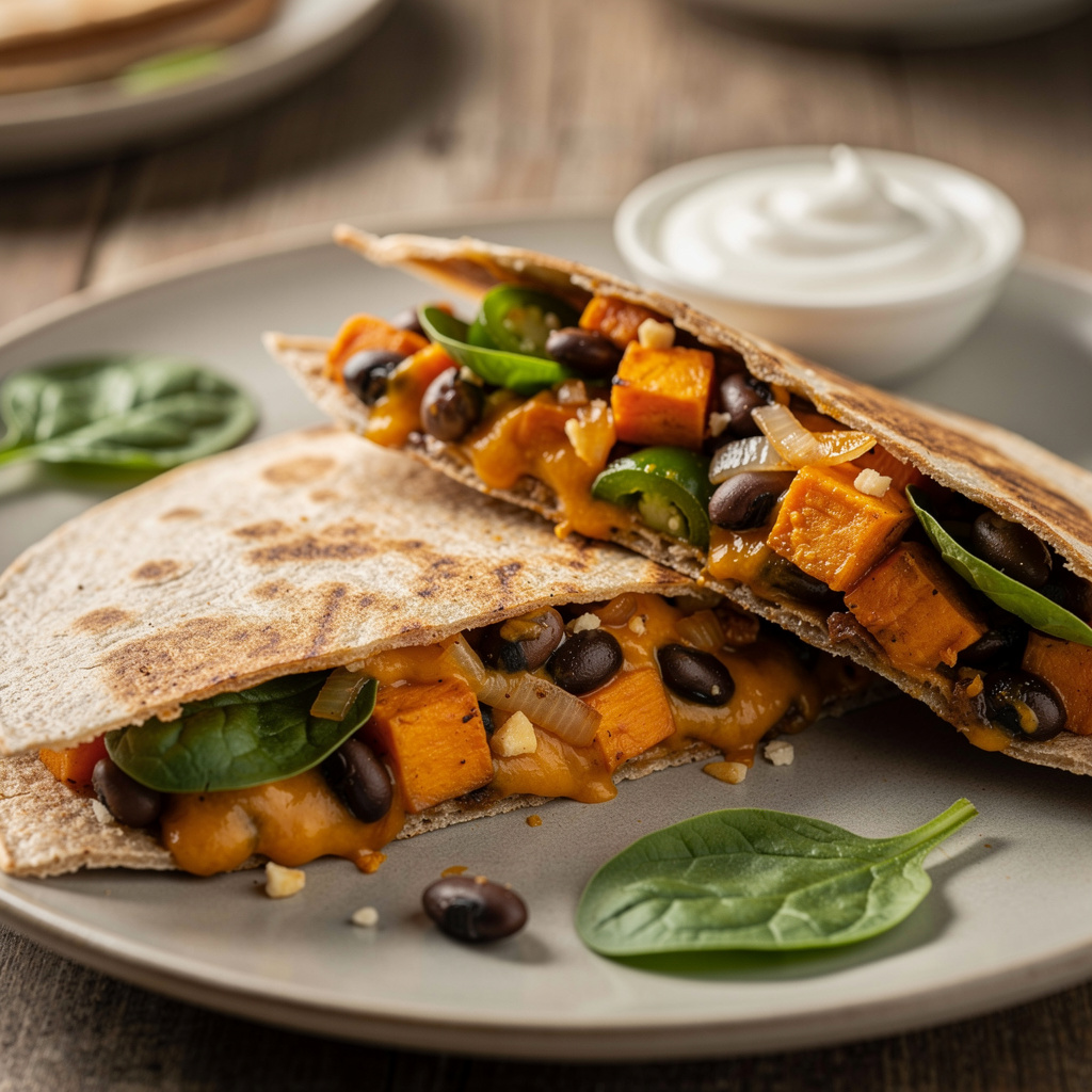 Black Bean and Sweet Potato Quesadillas