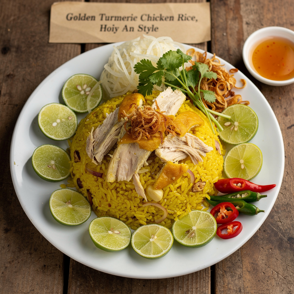 Golden Turmeric Chicken Rice, Hoi An Style