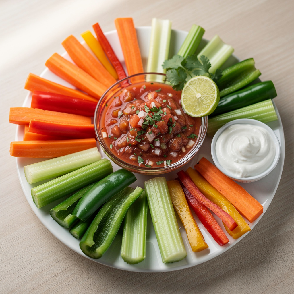 Vegetable Medley with Salsa Dip