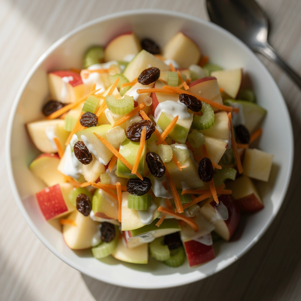 Apple Salad with Sweet & Tangy Yogurt Dressing