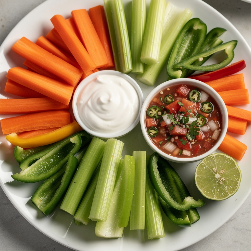 Vegetable Medley with Salsa Dip