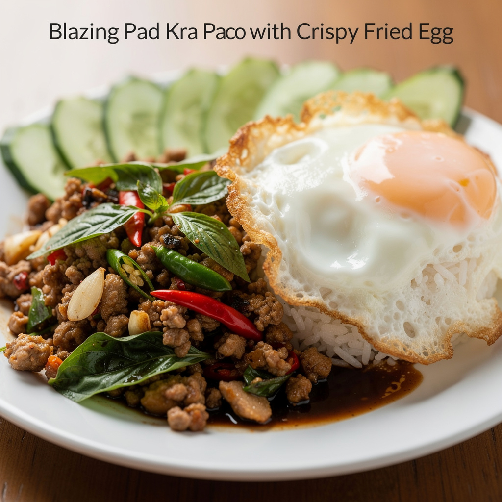 Blazing Pad Kra Pao with Crispy Fried Egg