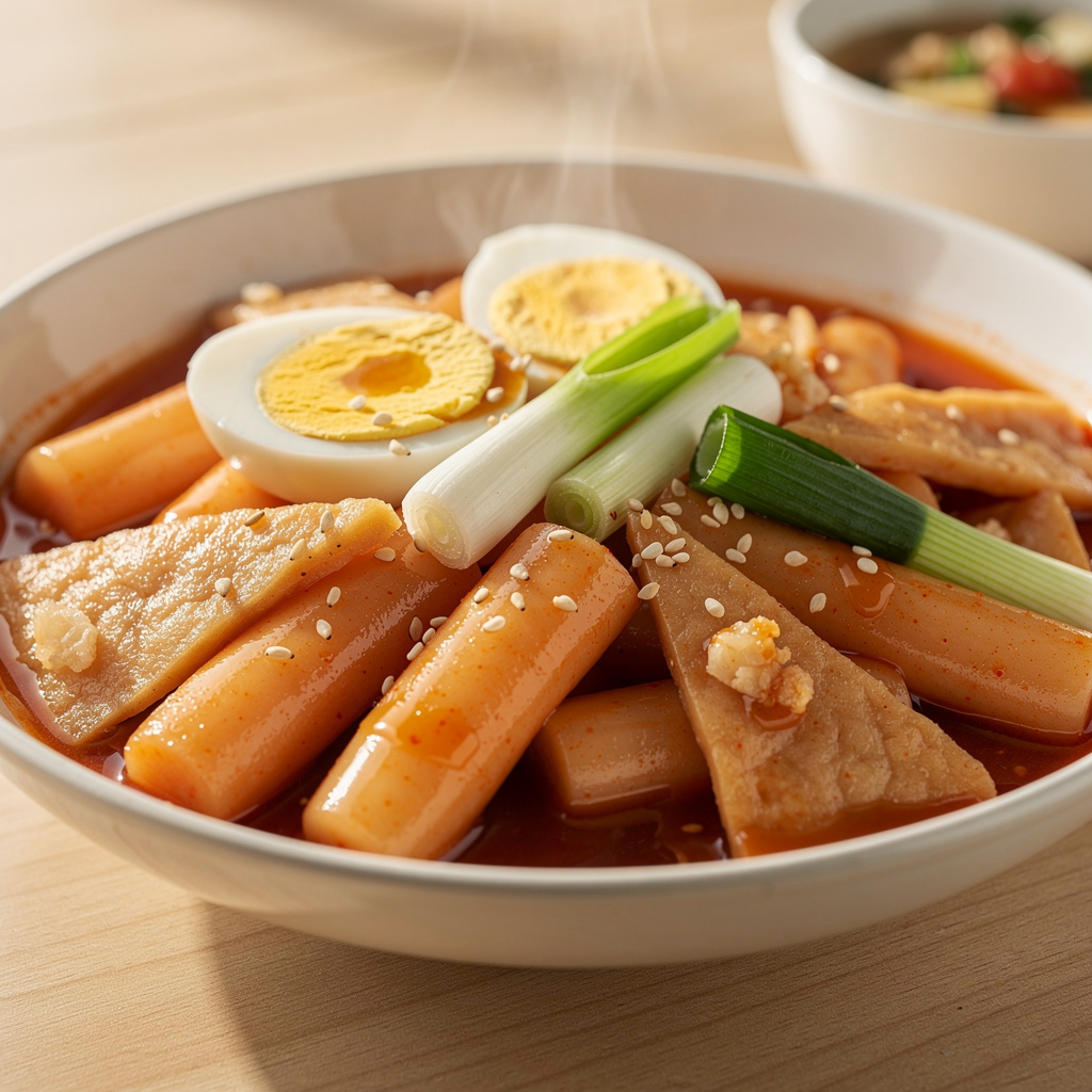 Mild Morning Tteokbokki — Gentle Breakfast Rice Cake Stir-Fry