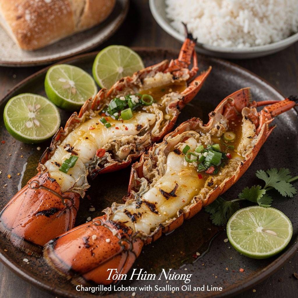 Chargrilled Lobster with Scallion Oil and Lime (Tom Hum Nuong)