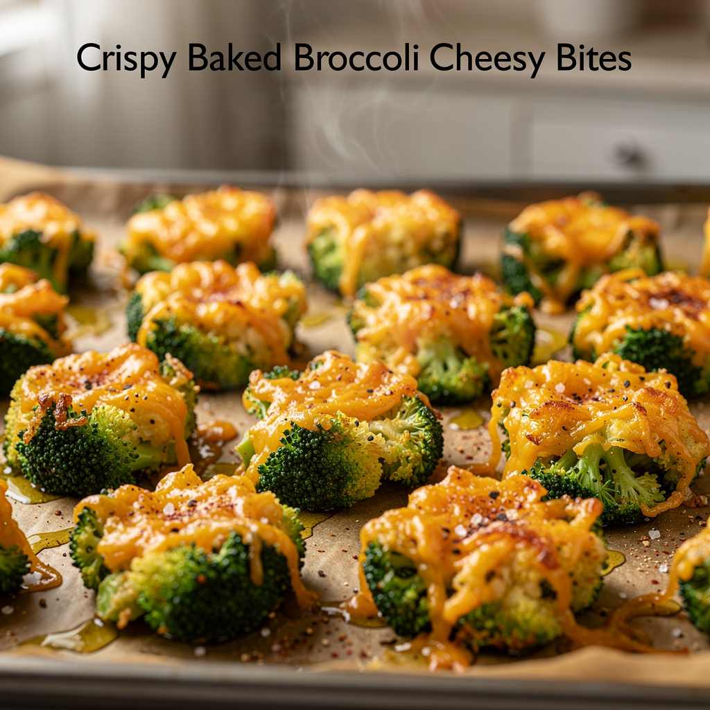 Crispy Baked Broccoli Cheesy Bites