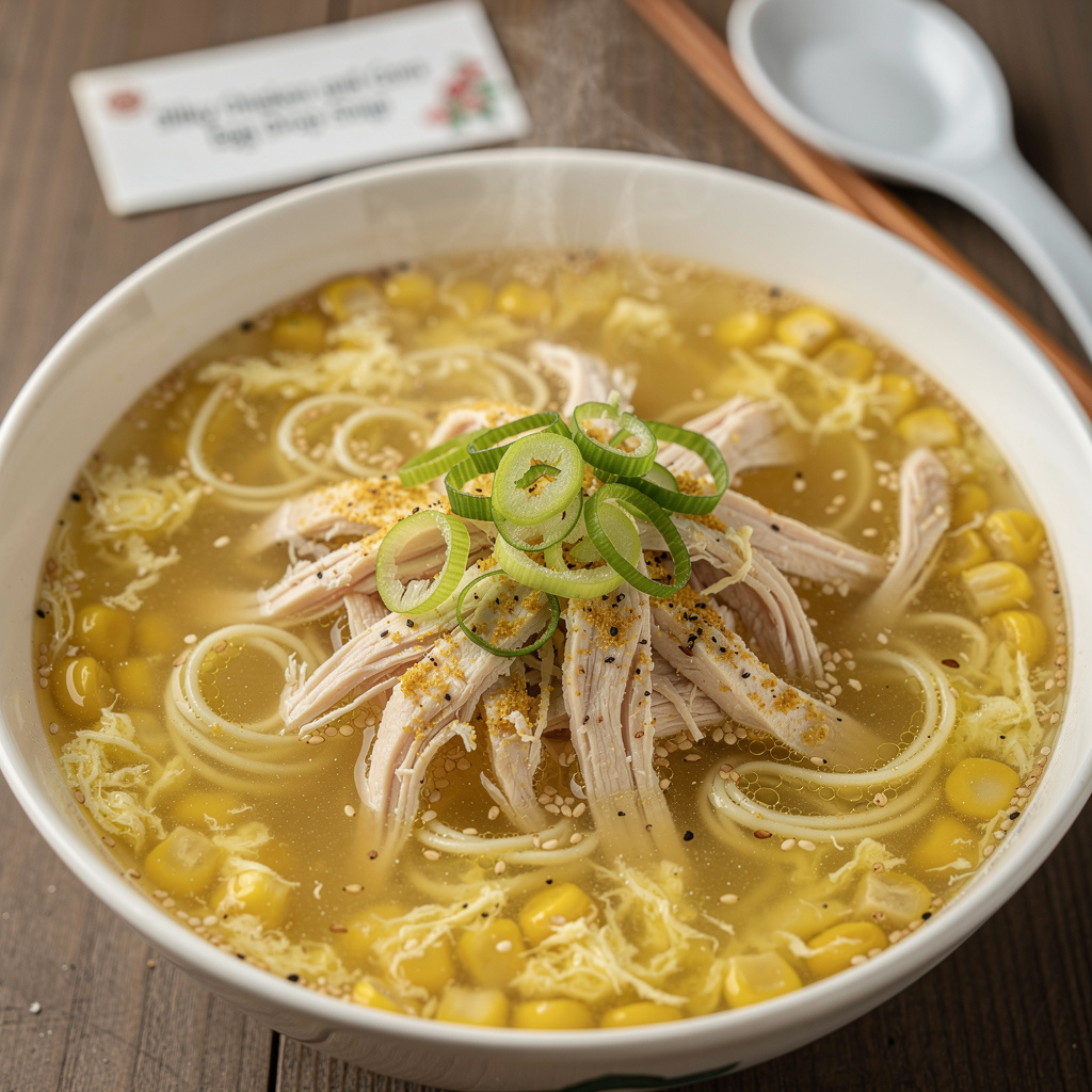 Silky Chicken and Corn Egg Drop Soup