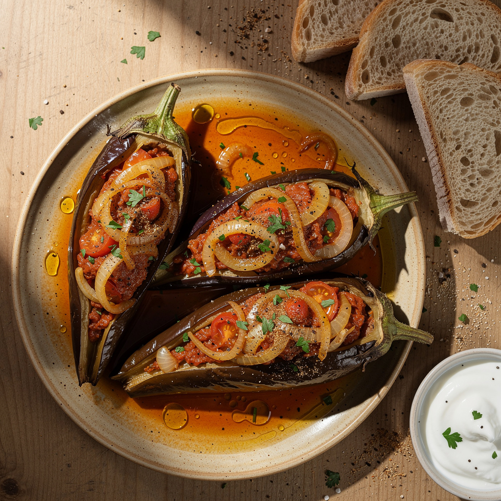 Imam Bayildi -- The Sultan's Stuffed Eggplant