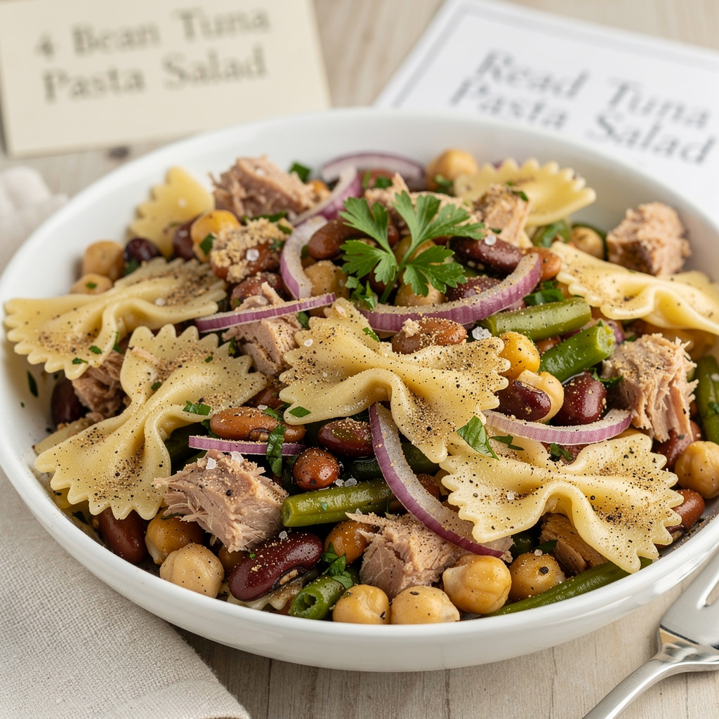 4-Bean Tuna Pasta Salad