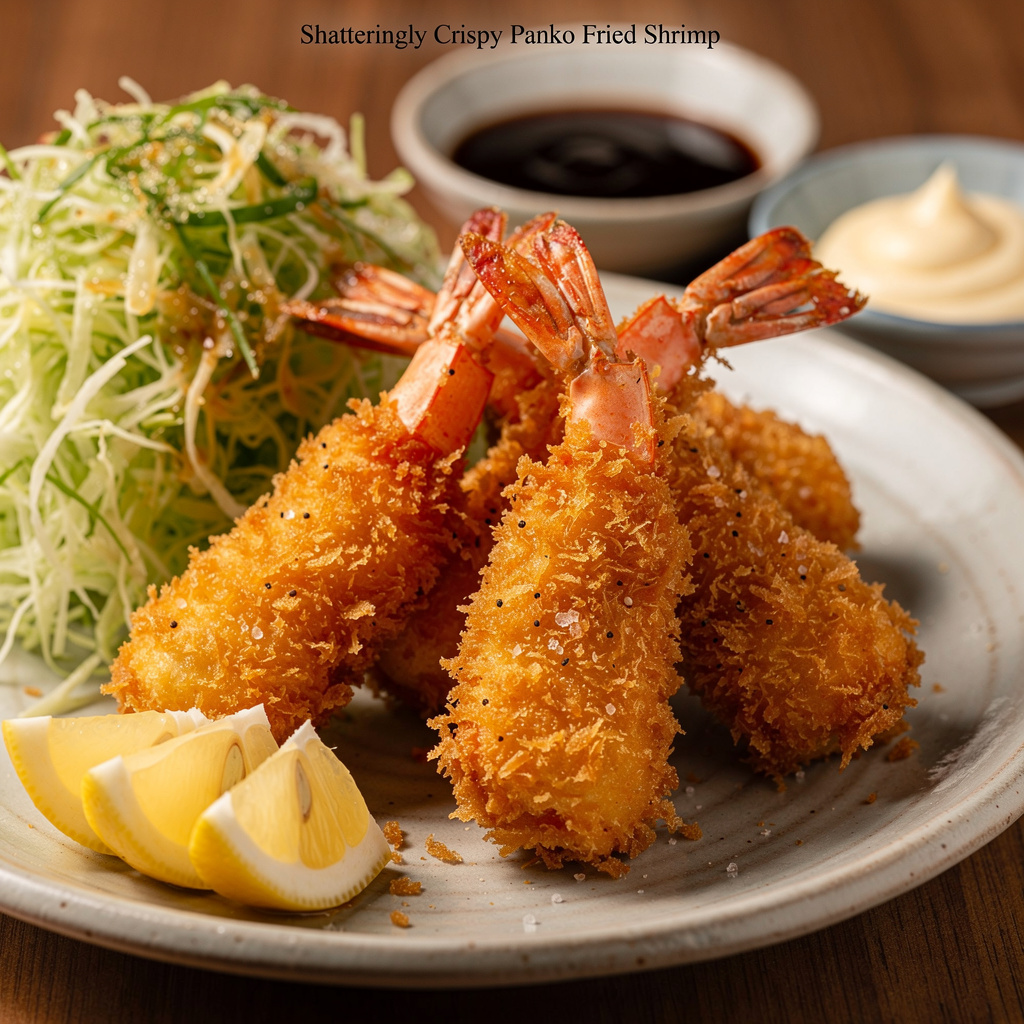 Shatteringly Crispy Panko Fried Shrimp