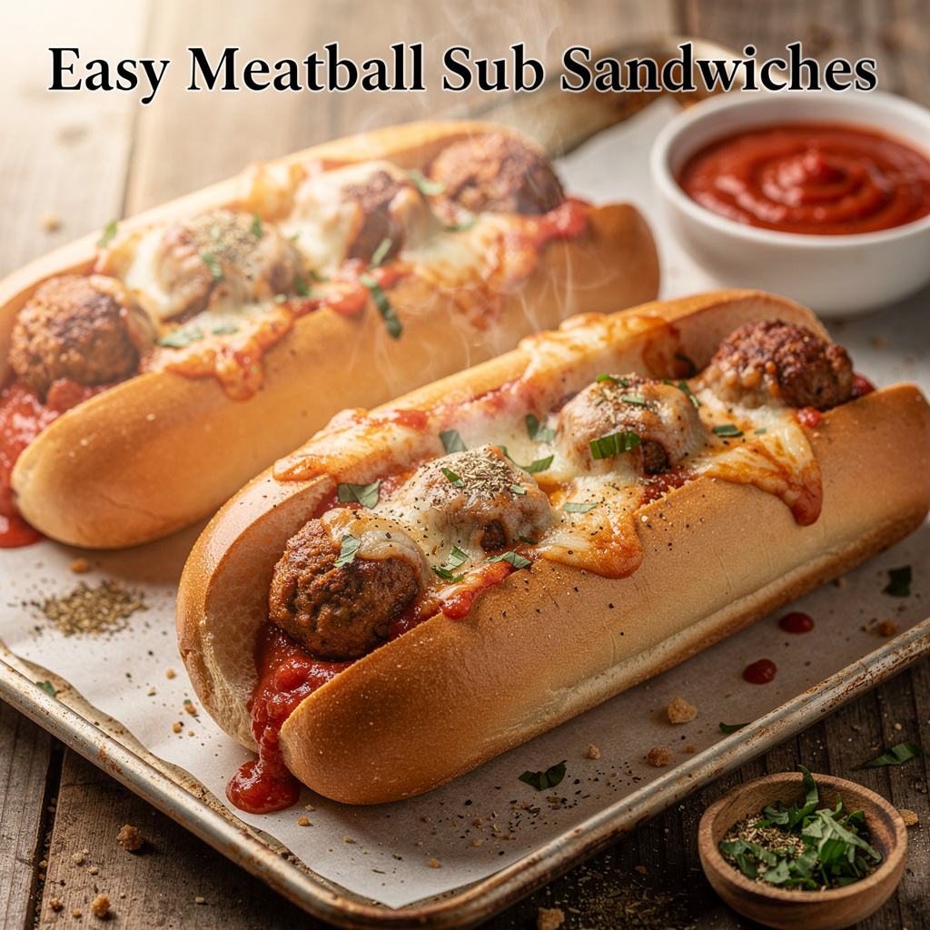 Easy Meatball Sub Sandwiches