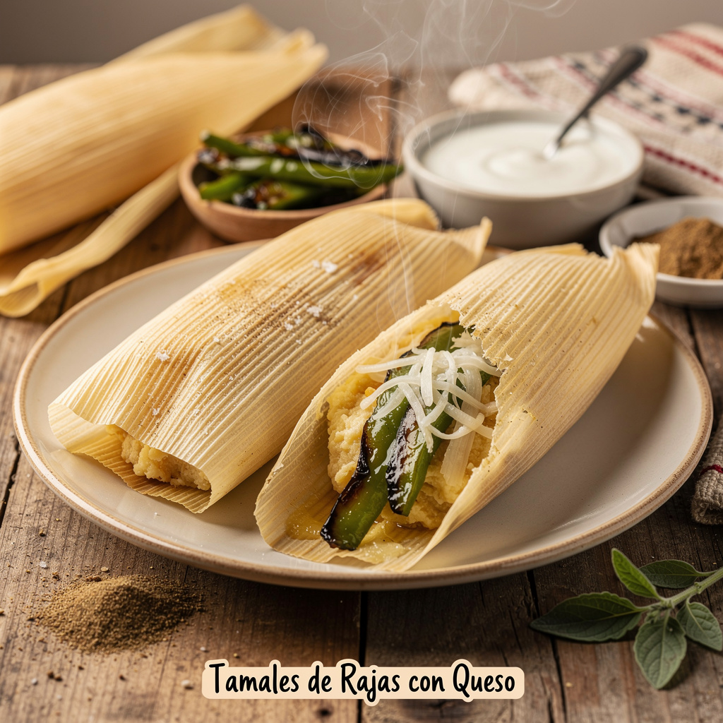 Steamy Tamales de Rajas con Queso