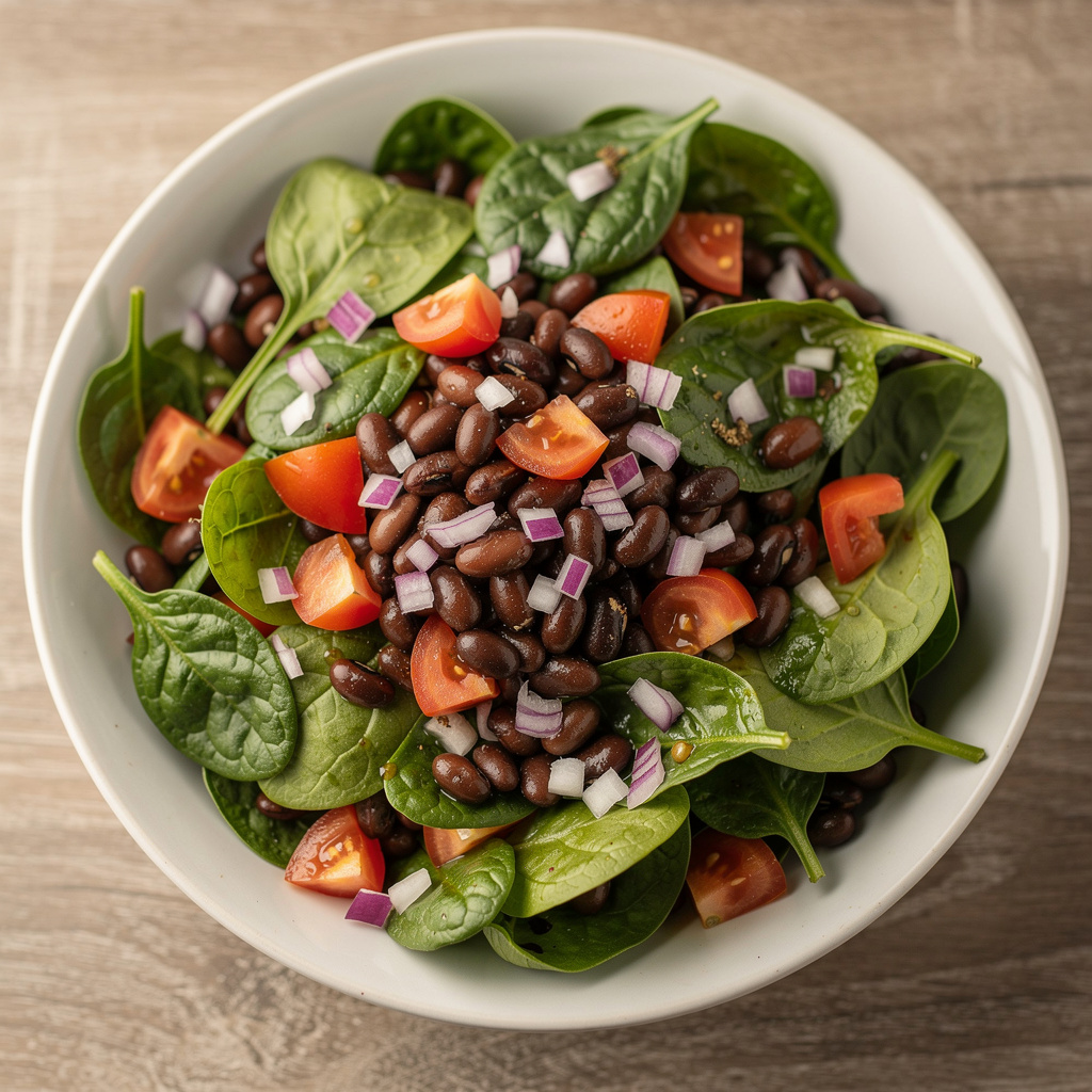 Spinach Black Bean Salad