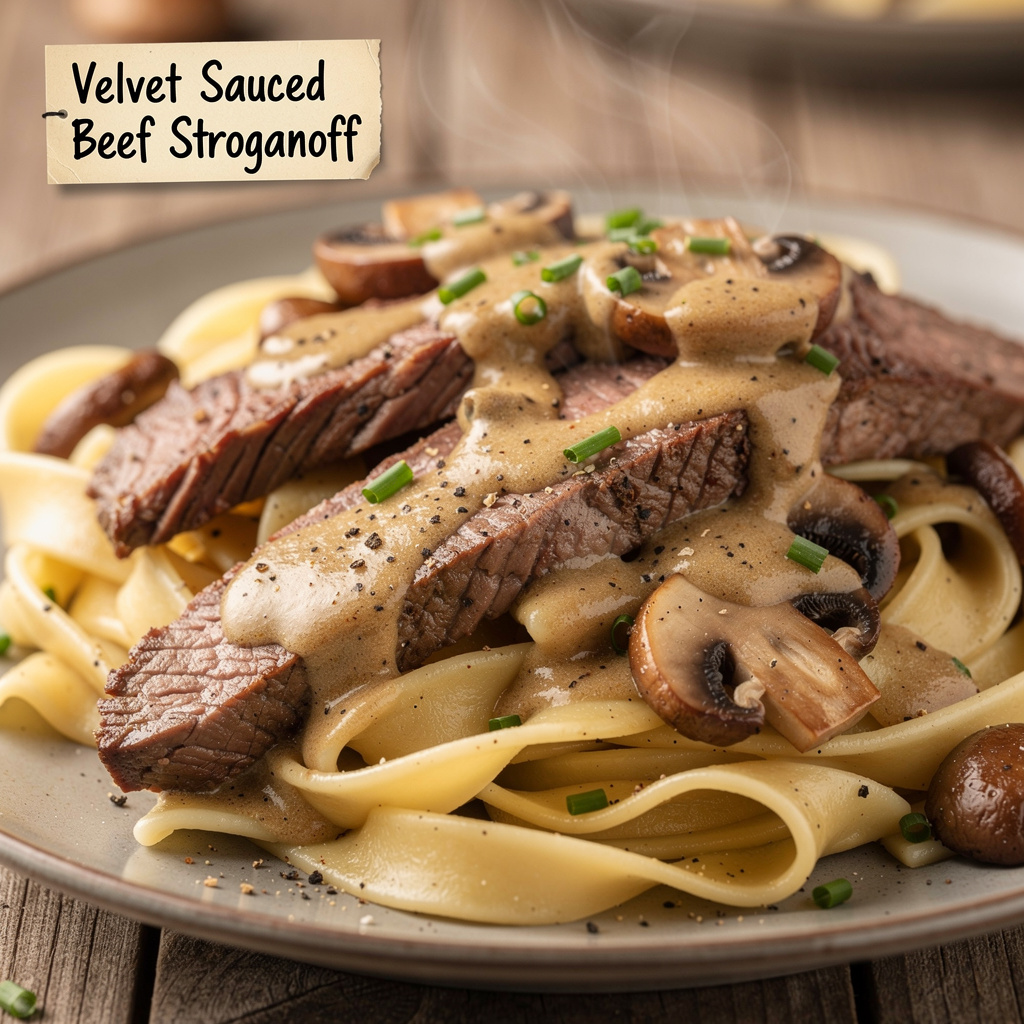 Velvet-Sauced Beef Stroganoff