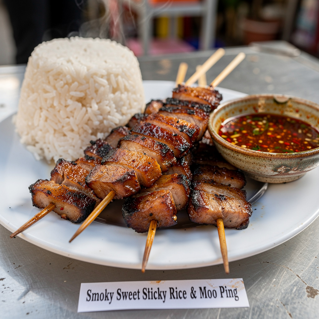 Smoky Sweet Sticky Rice & Moo Ping