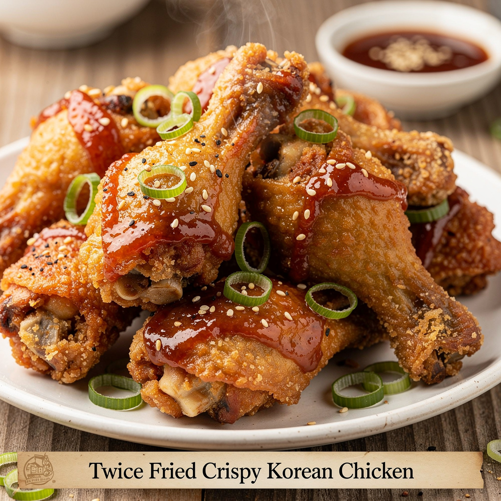 Twice-Fried Crispy Korean Chicken