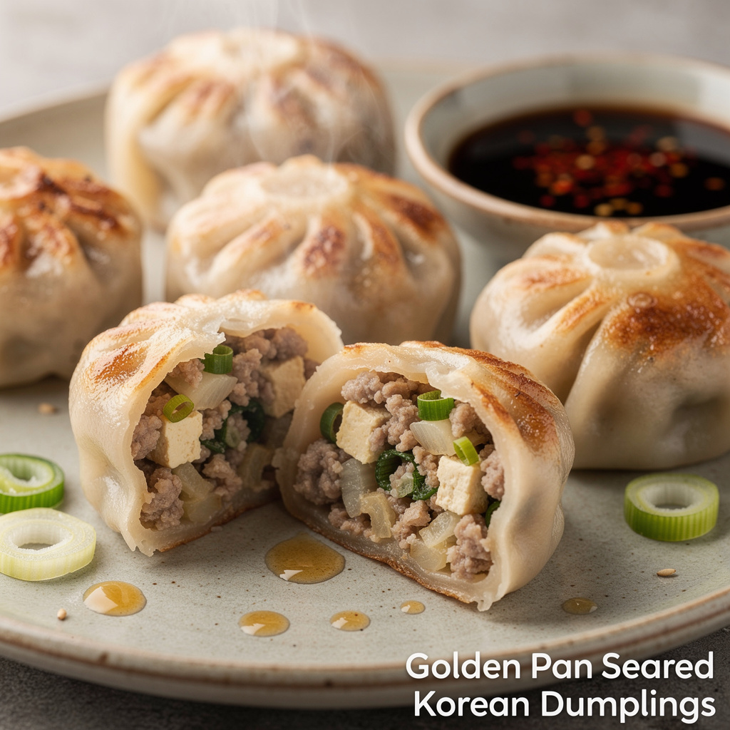 Golden Pan-Seared Korean Dumplings