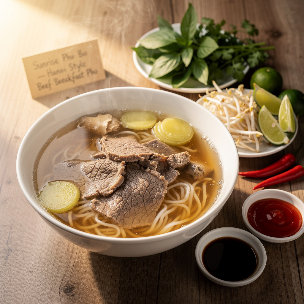 Sunrise Pho Bo — Hanoi-Style Beef Breakfast Pho