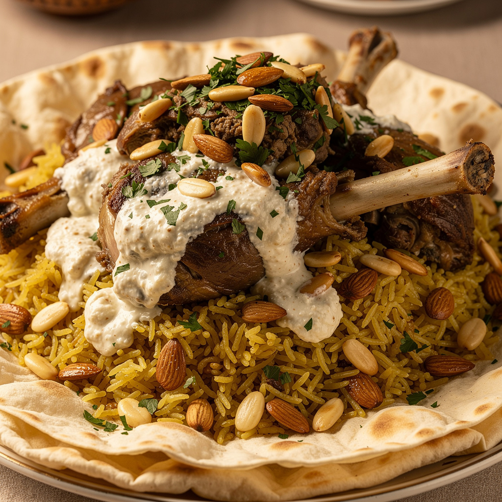 Mansaf — Jordanian Celebration Lamb over Spiced Rice