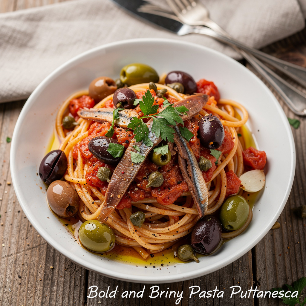 Bold and Briny Pasta Puttanesca