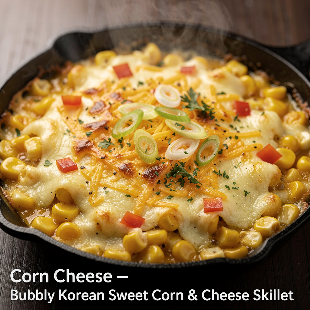 Corn Cheese — Bubbly Korean Sweet Corn & Cheese Skillet