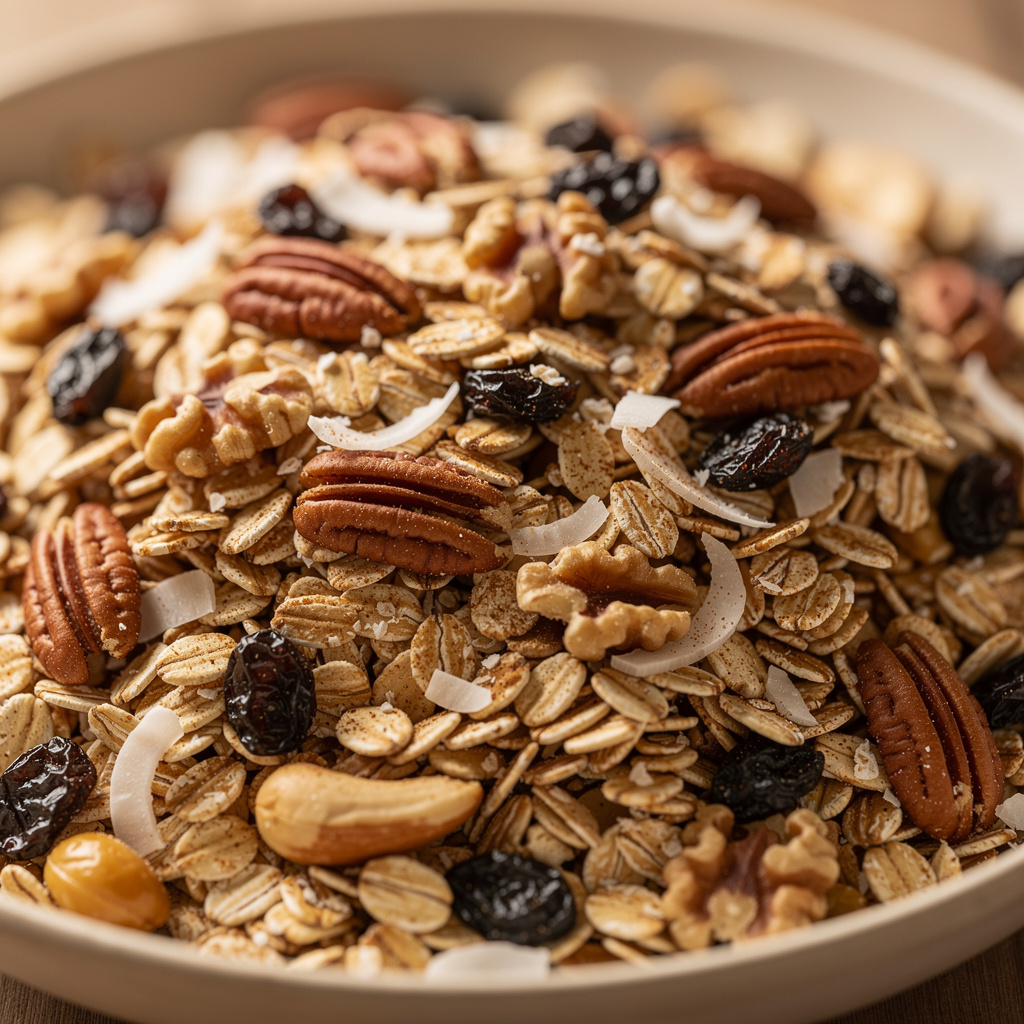 Granola with Oatmeal, Coconut, and Pecans