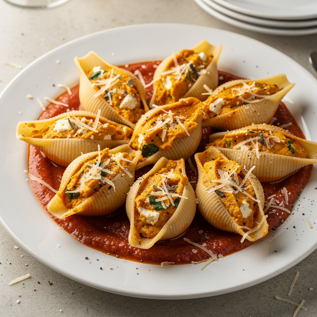 Pumpkin Ricotta Stuffed Shells