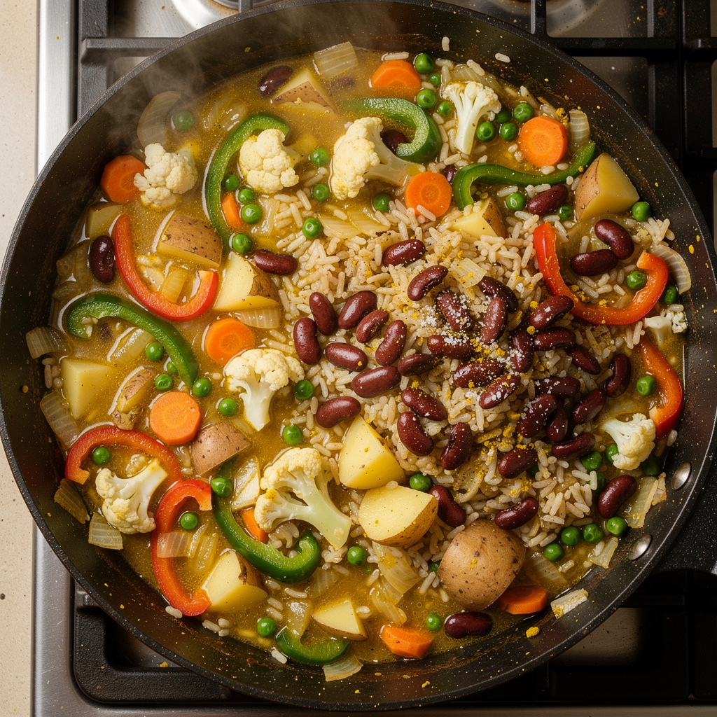 Vegetable and Rice Skillet Meal