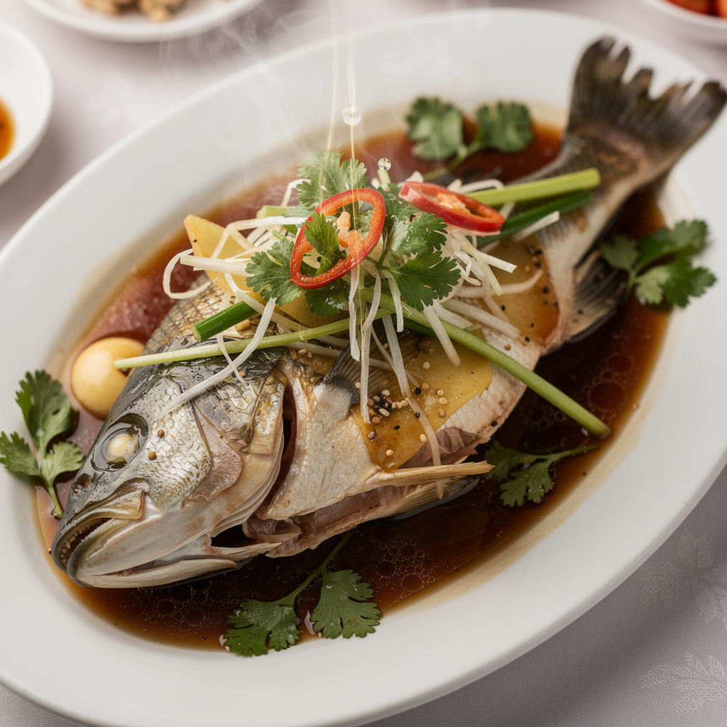 Cantonese Ginger-Scallion Steamed Whole Fish