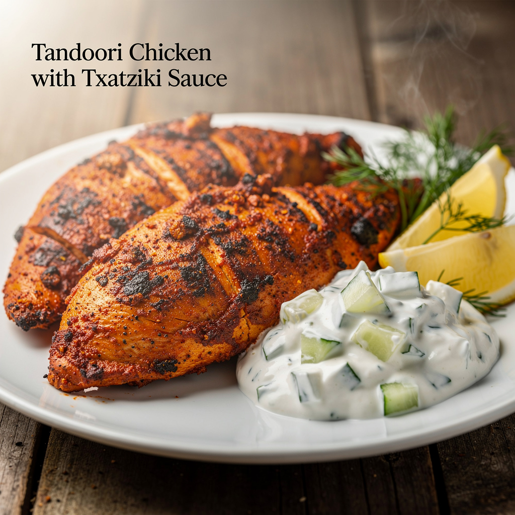 Tandoori Chicken with Tzatziki Sauce