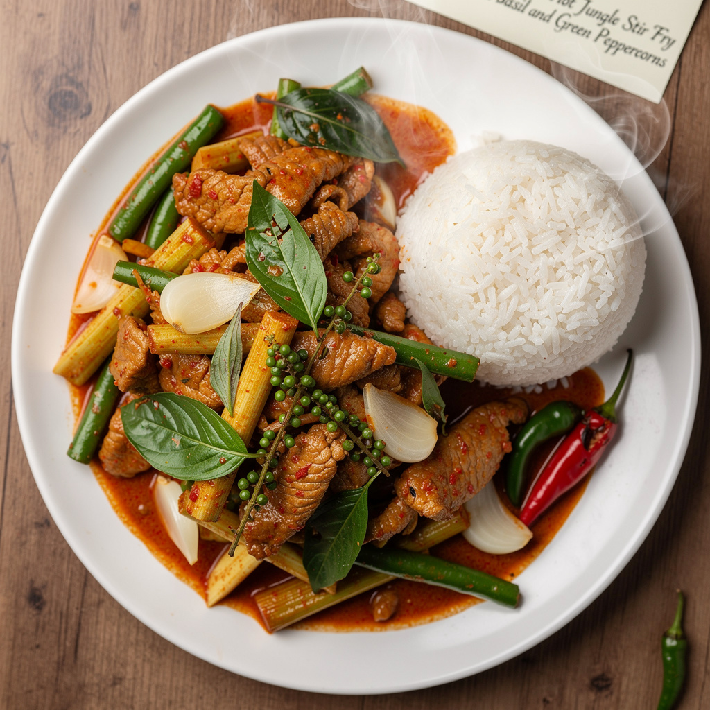 Red-Hot Jungle Stir-Fry with Thai Basil and Green Peppercorns